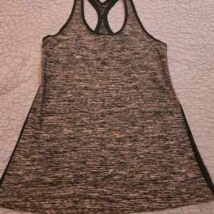 Lululemon Athletica Black and Pink Racerback Tank Top